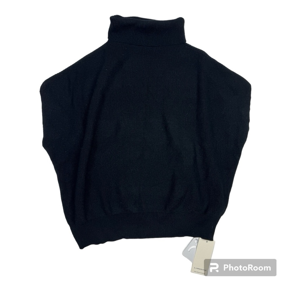 NWT Commense Sleeveless Knit Sweater Vest Black Size Small